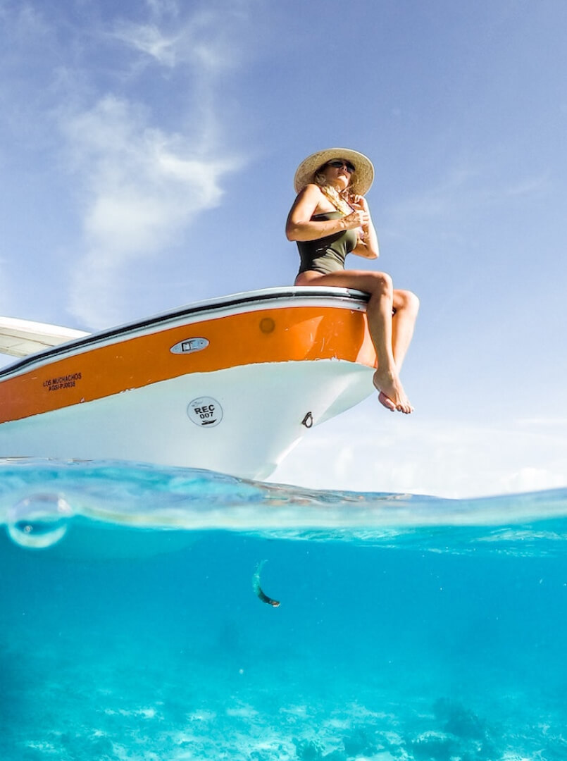 yacht girl on a yacht